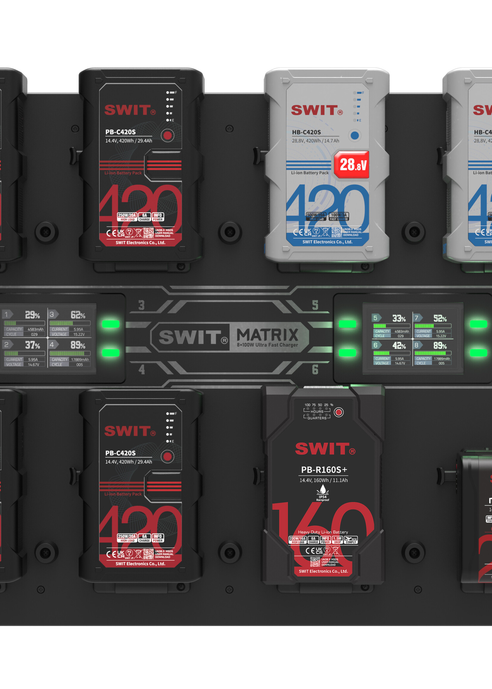 Swit MATRIX-S8 8×100W Ultra fast V-mount Wall Charger