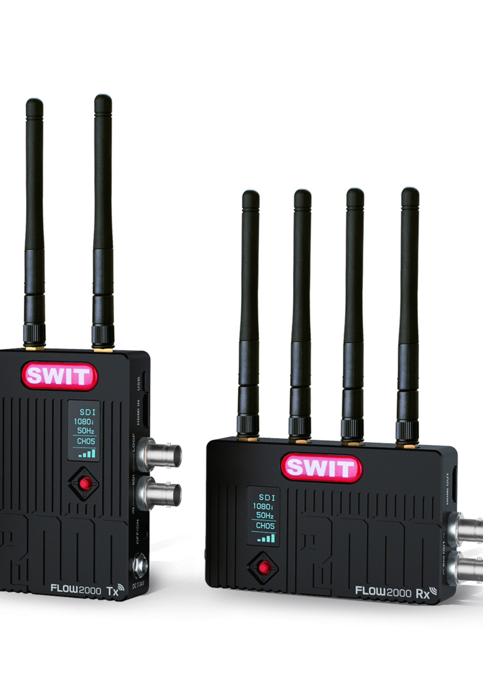 Swit FLOW2000 Kit, SDI&HDMI 600m Wireless System, DFS Comply FLOW2000 Kit Tx+2Rx