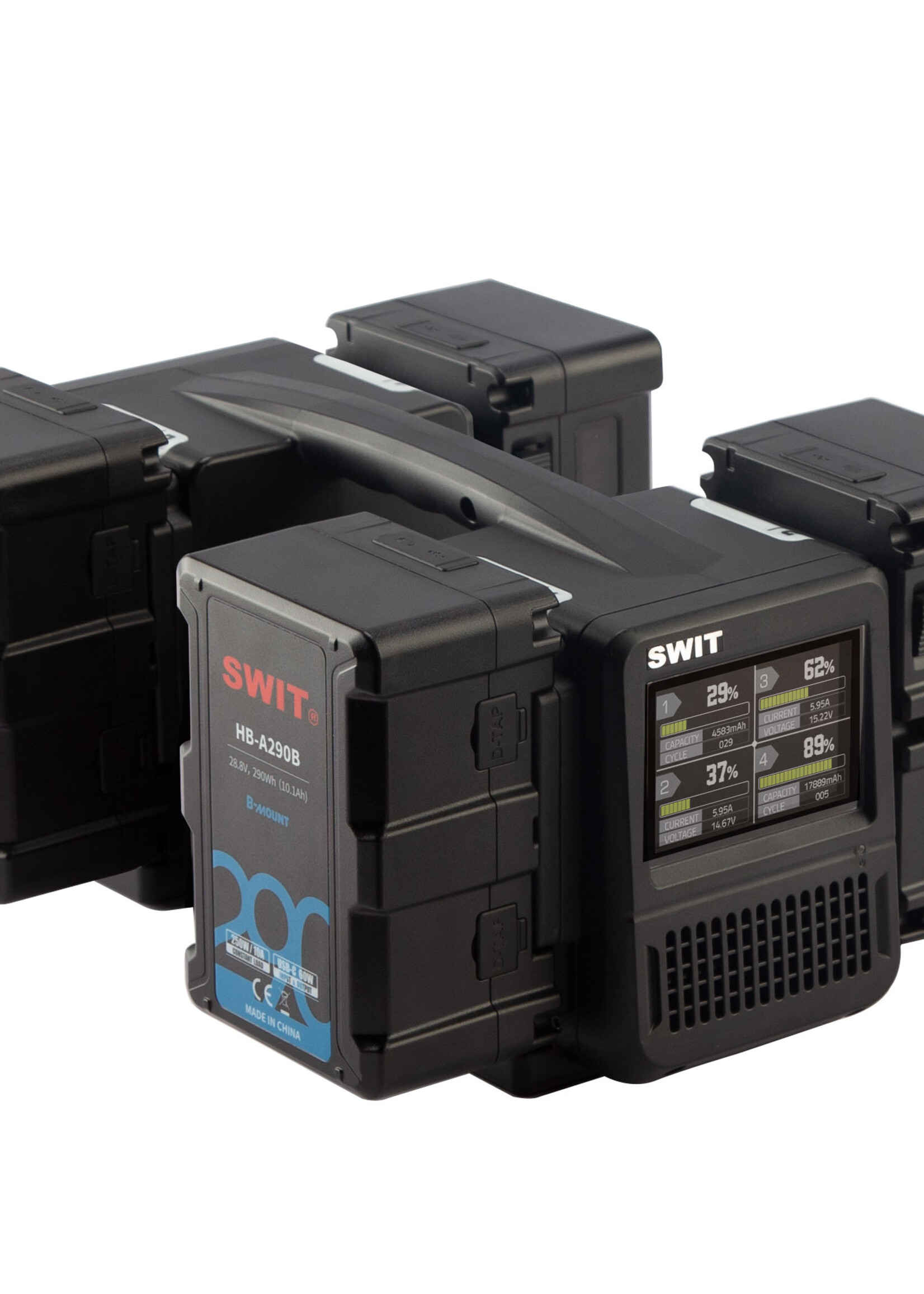 Swit PC-P461B | 4ch x max 6A Top Fast Simultaneous 14V/28V Charger, B-mount