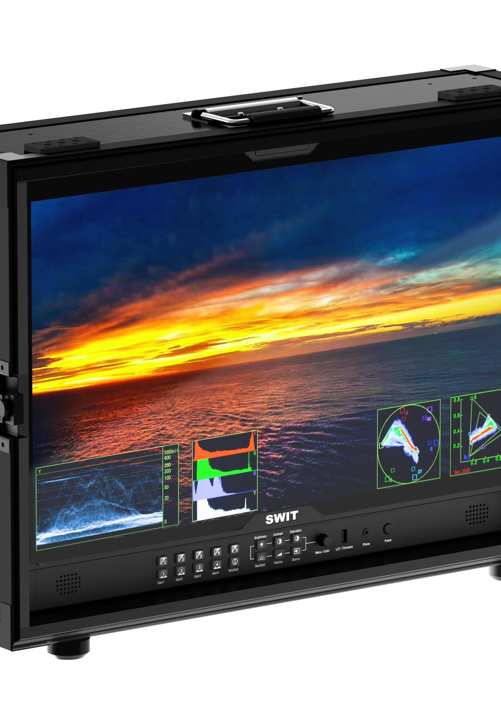 Swit FM-U245HDR 23.8 inch 4K 1000nits 4×12G-SDI HDR Field Monitor