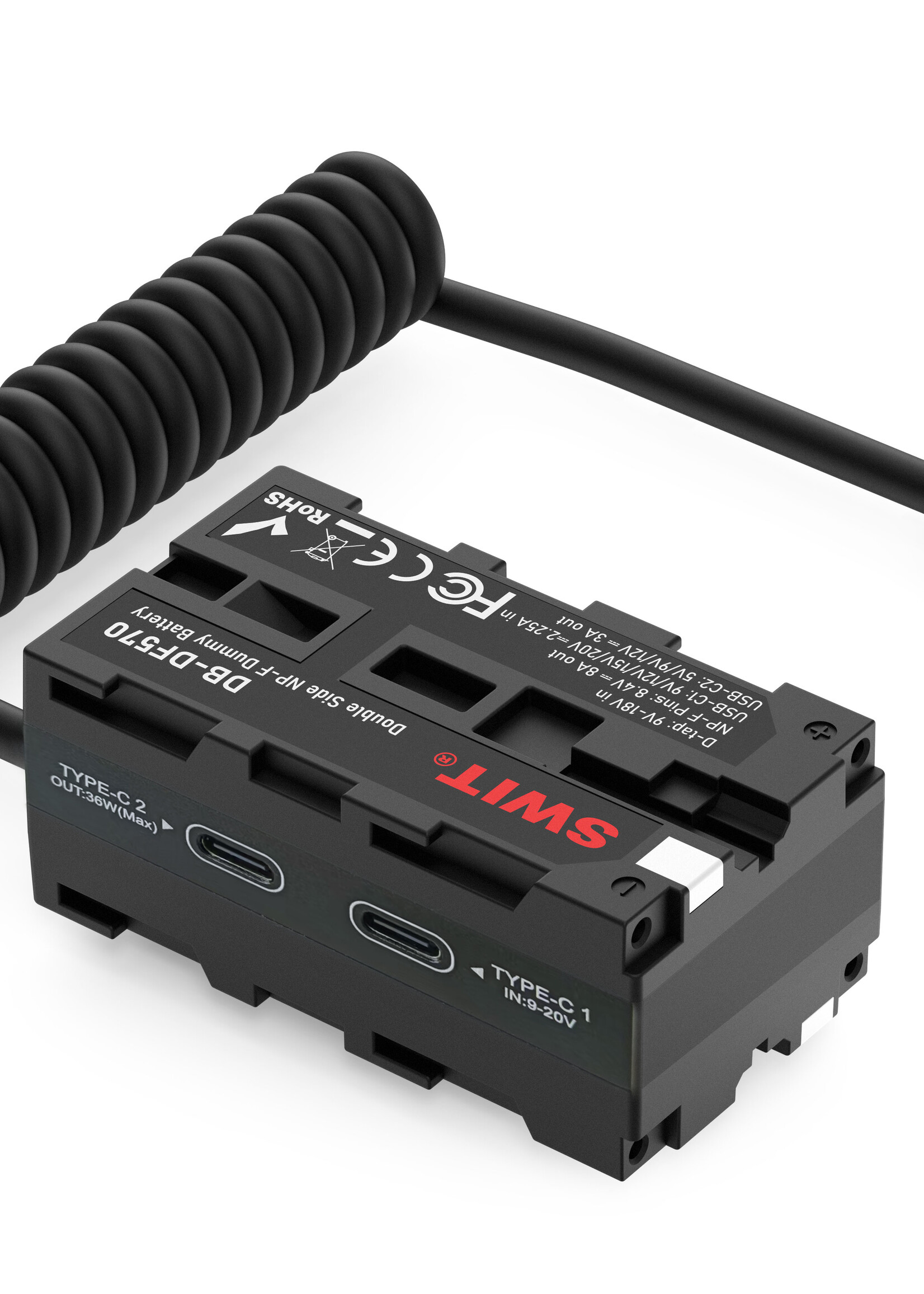 Swit DB-DF570 Dual Side NP-F Dummy Battery with USB-C