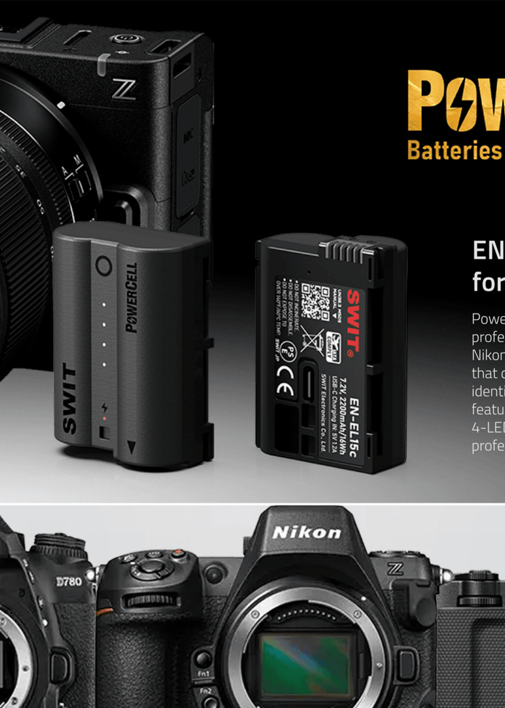 Swit PowerCell EN-EL15c| USB-C EN-EL15c 16Wh