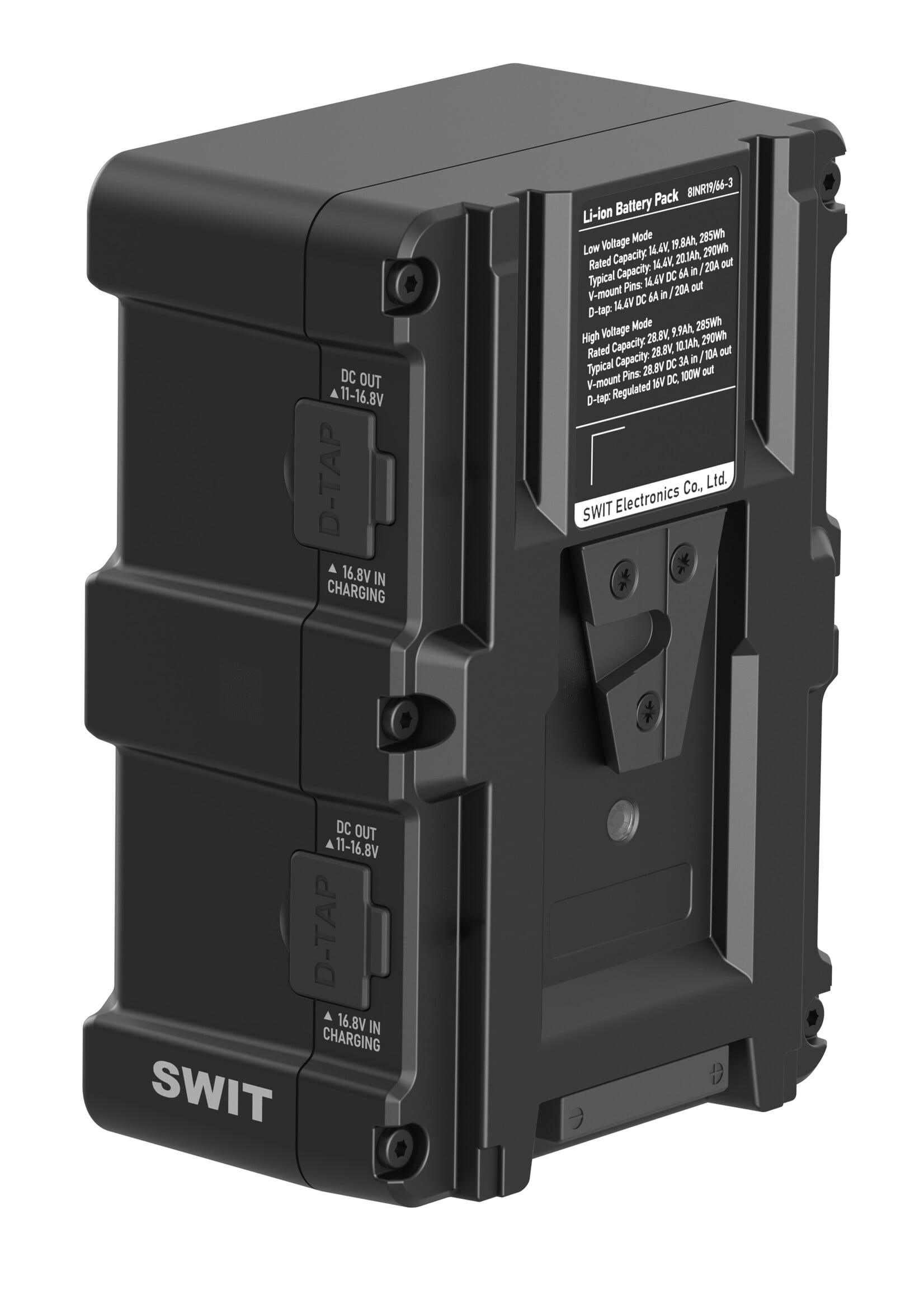Swit CIMO-D290S | 290Wh 28V/14V Smart Battery, V-mount, also ideal for long term use or high power draw lights