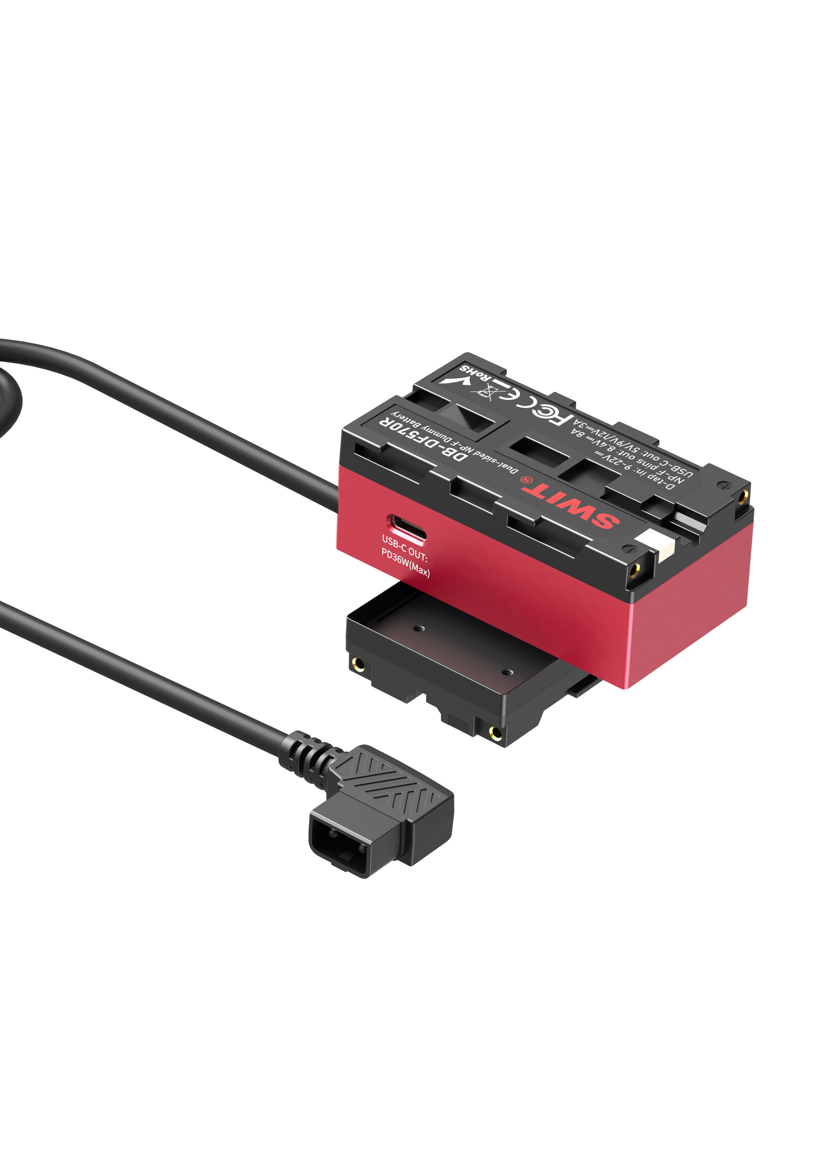Swit DB-DF570R 270° Rotate Dual Sided NP-F Dummy Battery with USB-C