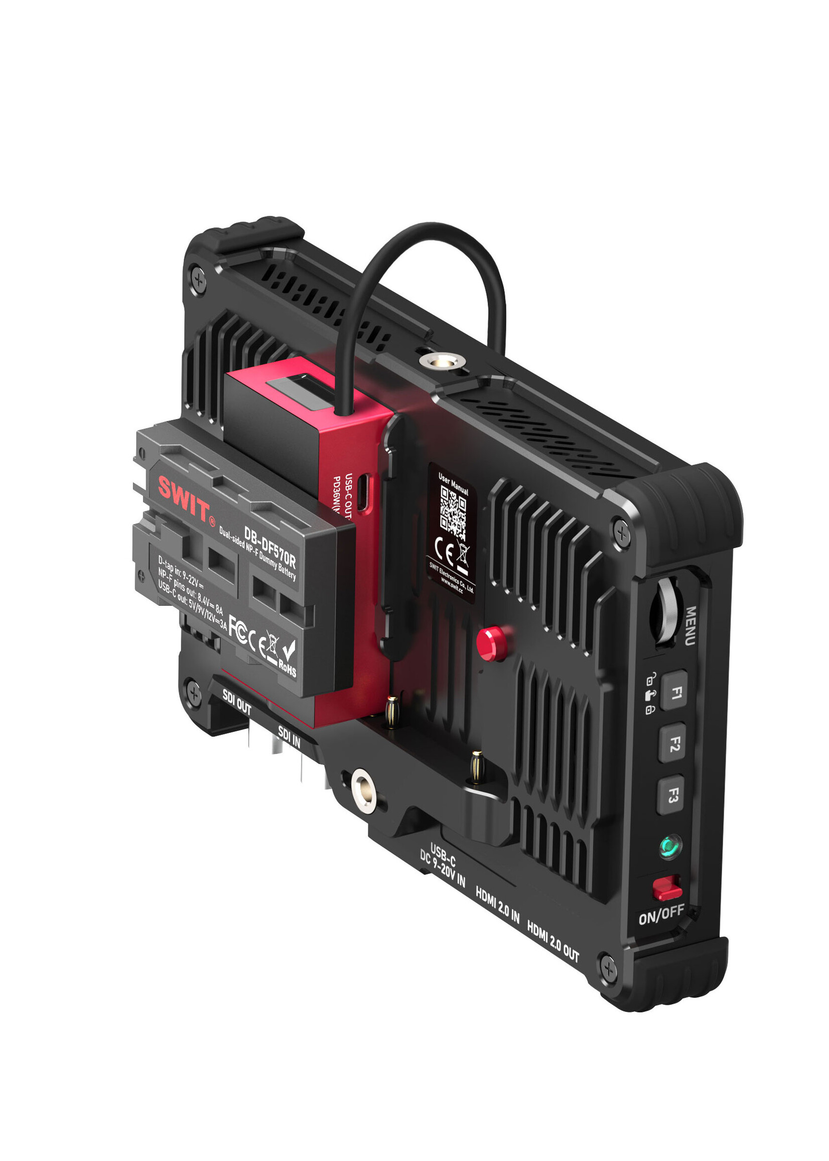 Swit DB-DF570R 270° Rotate Dual Sided NP-F Dummy Battery with USB-C