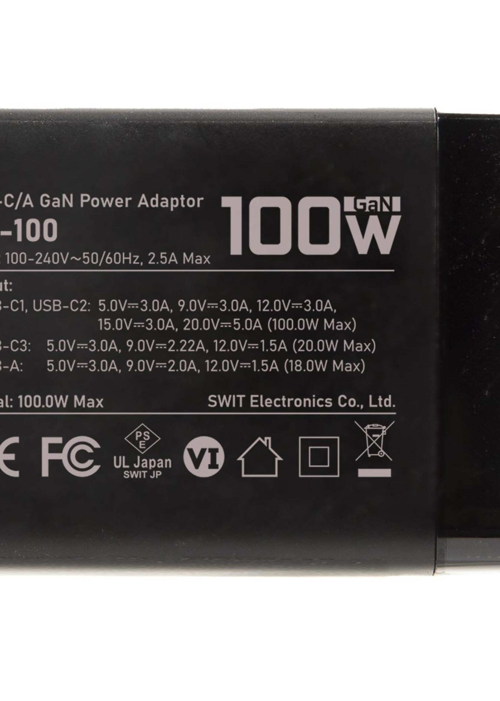 Swit UC-100 100W PD3.0 USB-C/A GaN Travel Charger