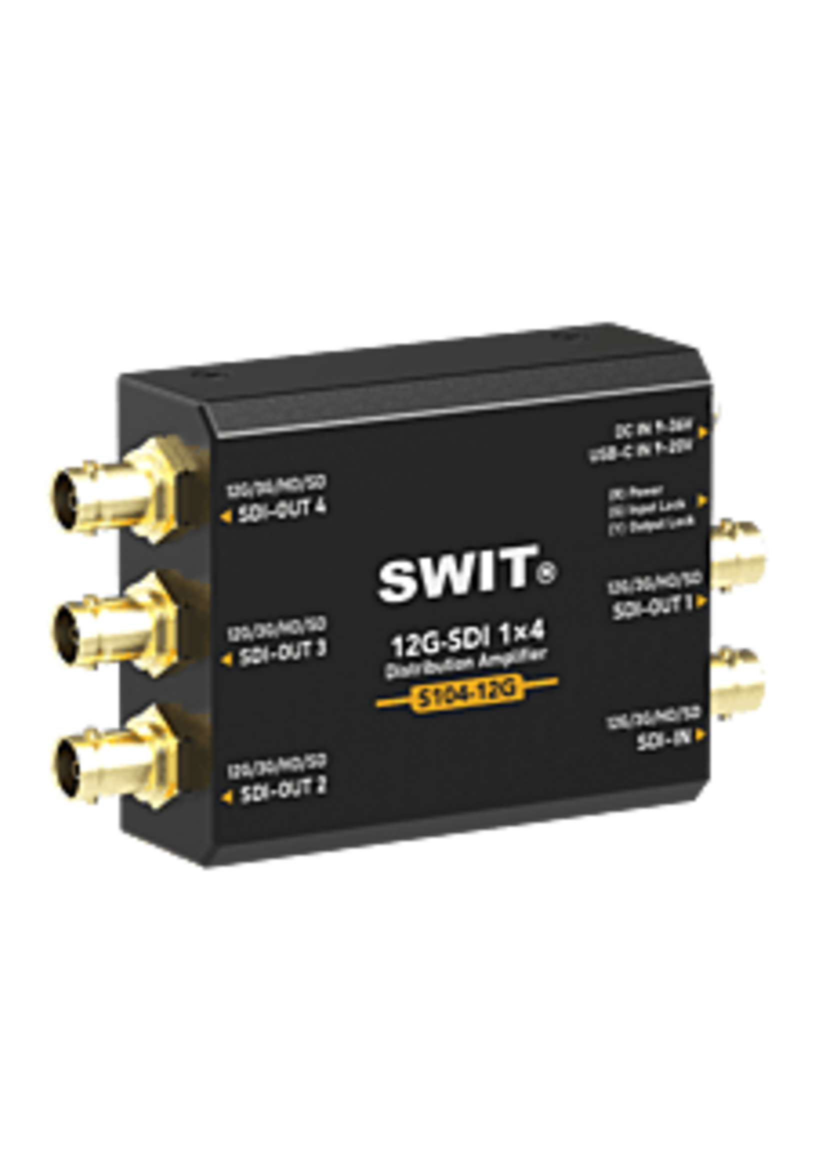 Swit S104-12G | Heavy Duty 12G-SDI 1 to 4 Distributor and Amplifer