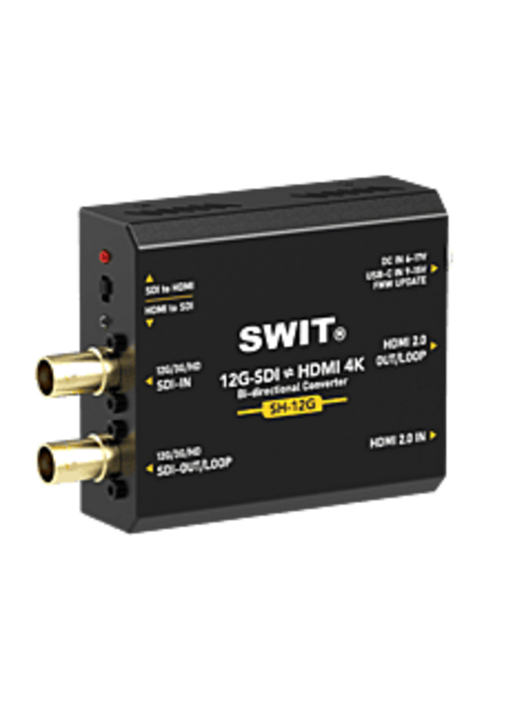 Swit SH-12G | Heavy Duty 12G-SDI&HDMI Bi-directional 4K converter with USB-C/DC in