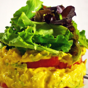 Saladeschotel kipkerriesalade