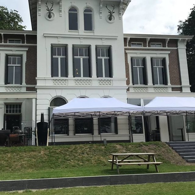 Partytent easy-up 6x3m - Ecru/grijs