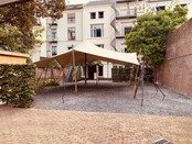 Stretchtent 7x7m - Zand