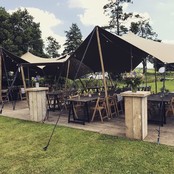 Stretchtent 7x7m - Zand