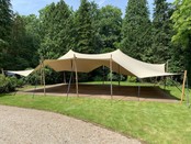 Stretchtent 10x12m - Zand