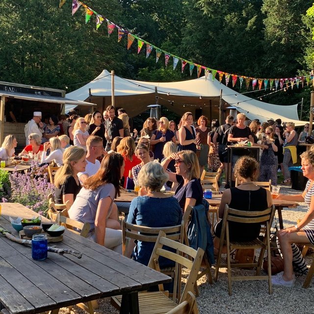 Stretchtent 10x12m - Zand