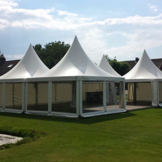 Pagodetent 6x6m - Wit