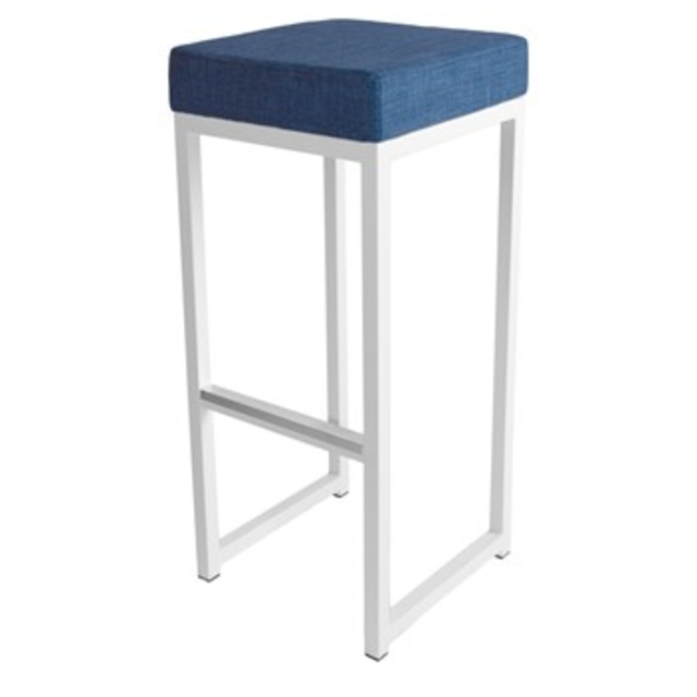 Kubo barkruk - Wit/blauw