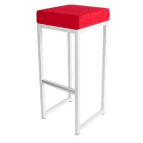 Kubo barkruk - Wit/rood