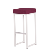 Kubo barkruk - wit/roze