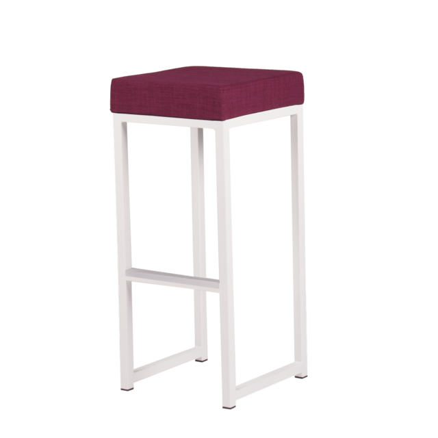 Kubo barkruk - wit/roze