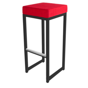 Kubo barkruk - Zwart/rood