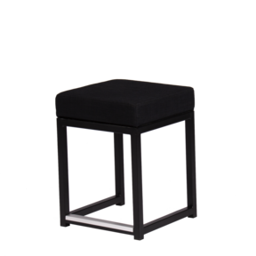 Kubo kruk laag - Zwart/zwart leder