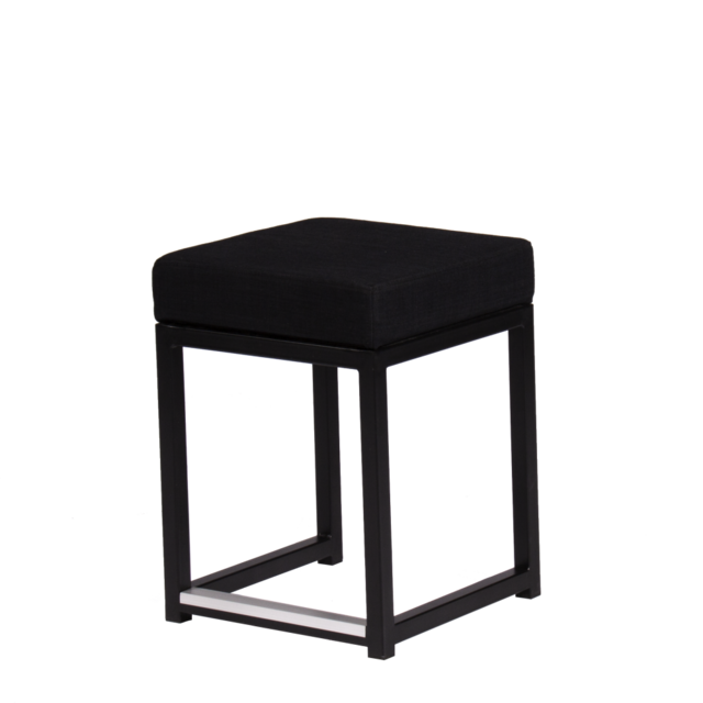 Kubo kruk laag - Zwart/zwart leder