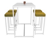 Kubo statafel 120x70cm - Wit