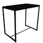 Kubo statafel 120x70cm - Zwart Kubo statafel 120x70cm - Zwart