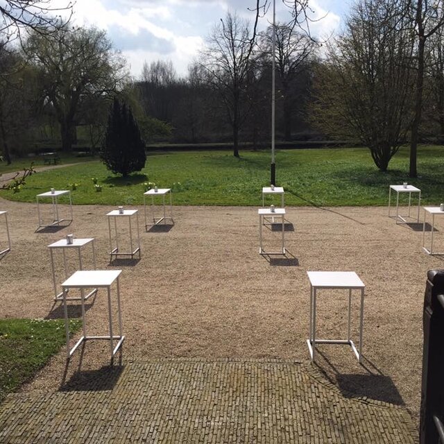 Kubo statafel 70x70cm - Wit