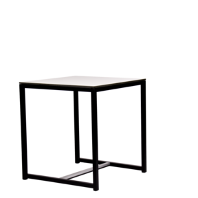 Kubo dinertafel 70x70cm - Zwart/bamboe