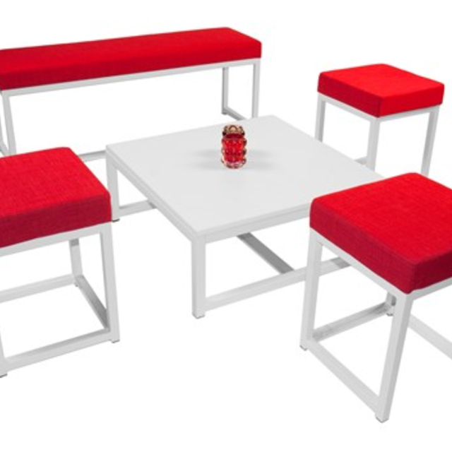Kubo lounge tafel 70x70cm - Wit