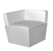 Conic zitblok met hoekleuning - Wit