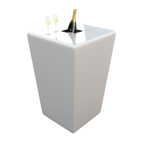 Conic statafel incl. koeler - Wit