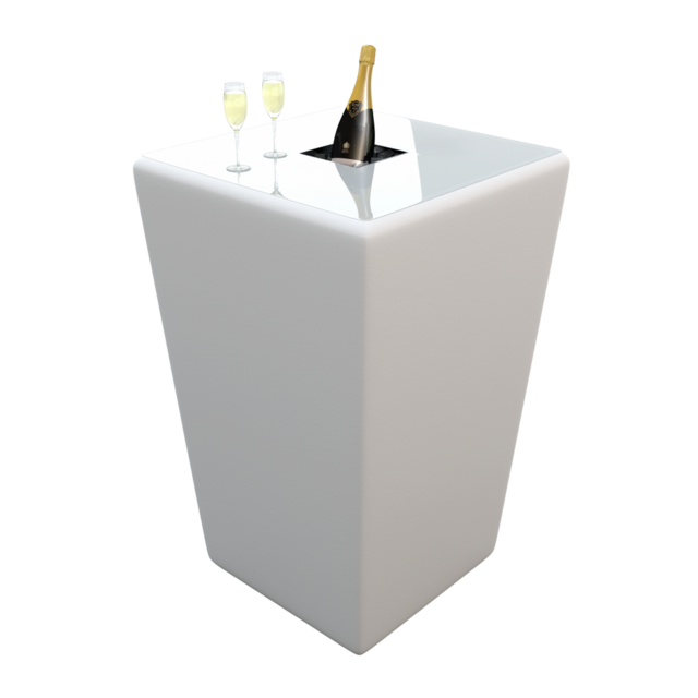 Conic statafel incl. koeler - Wit