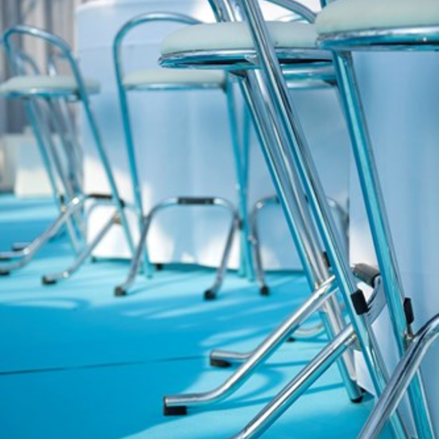 Barstoel rvs/chroom - Wit