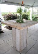 Statafel 83x83cm - Steigerhout