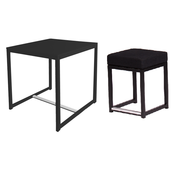 Zitset Kubo vierkant - Zwart