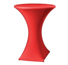 Statafelrok stretch dsn. 85cm - Rood