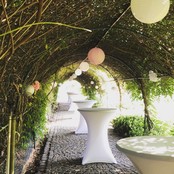 Statafelrok stretch dsn. 85cm - Wit