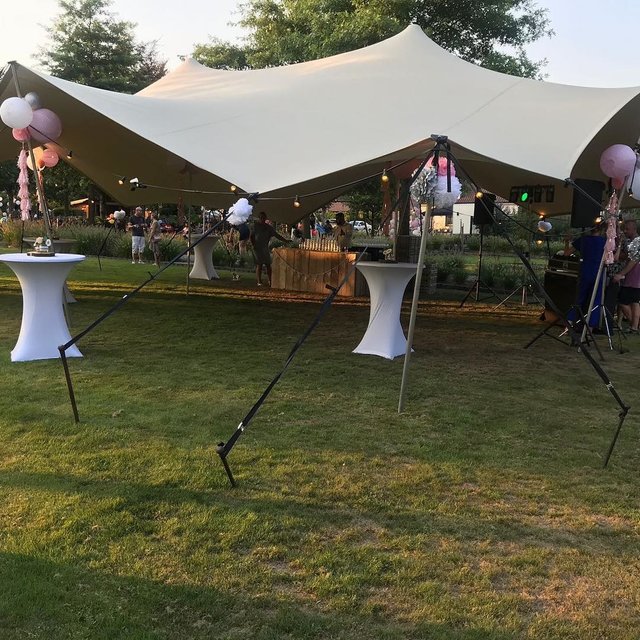 Statafelrok stretch dsn. 85cm - Wit