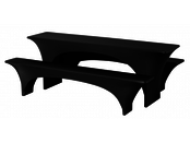 Hoezenset stretch 220x50cm - Zwart