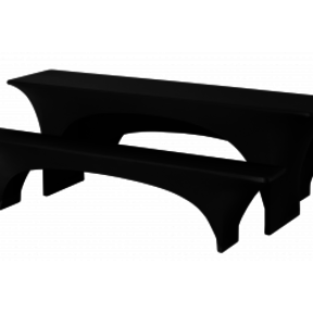 Hoezenset stretch 220x50cm - Zwart