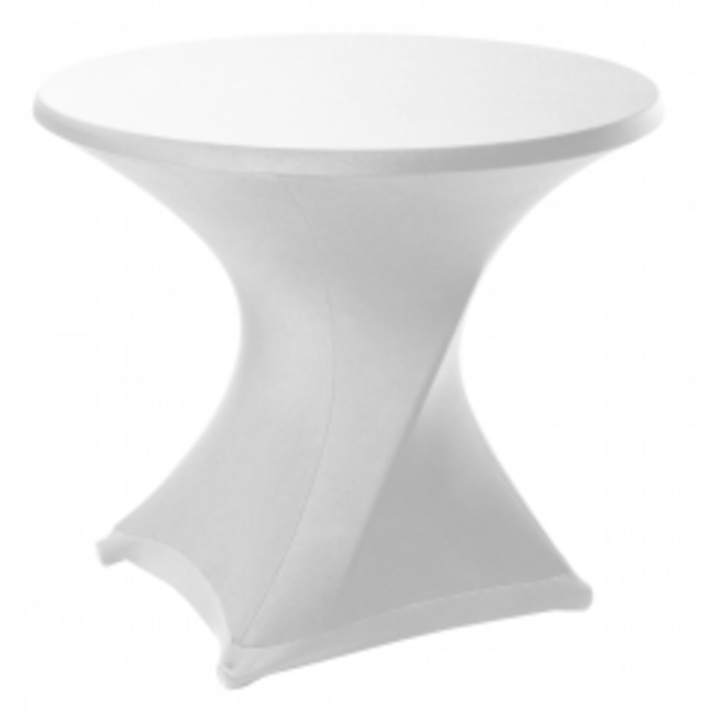 Klaptafelrok stretch rond dsn. 150cm - Wit