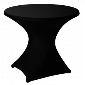 Klaptafelrok stretch rond dsn. 180cm - Zwart