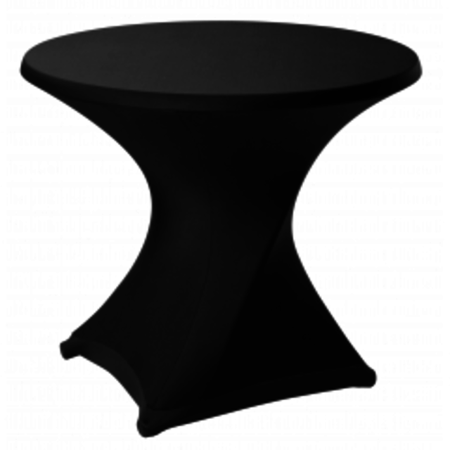 Klaptafelrok stretch rond dsn. 180cm - Zwart