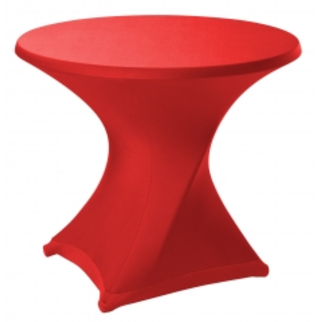 Klaptafelrok stretch dsn. 85cm - Rood