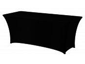 Buffettafelrok stretch 180x80cm - Zwart