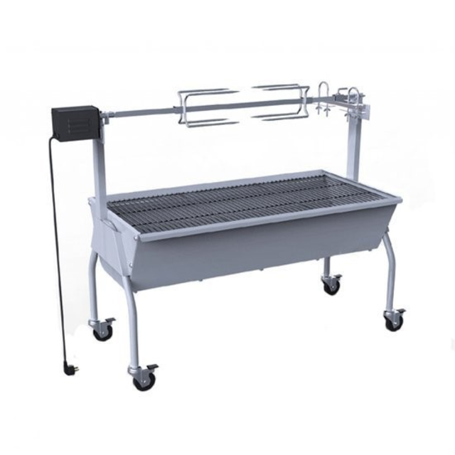 Houtskoolbarbecue met spit