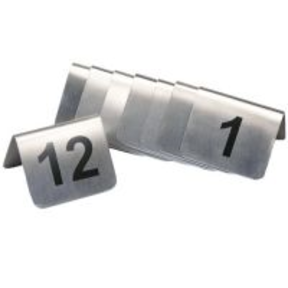 Tafelnummerbordjes nr. 1 t/m 24 rvs