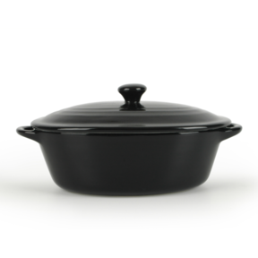 Pannetje eenpersoons ovaal - zwart